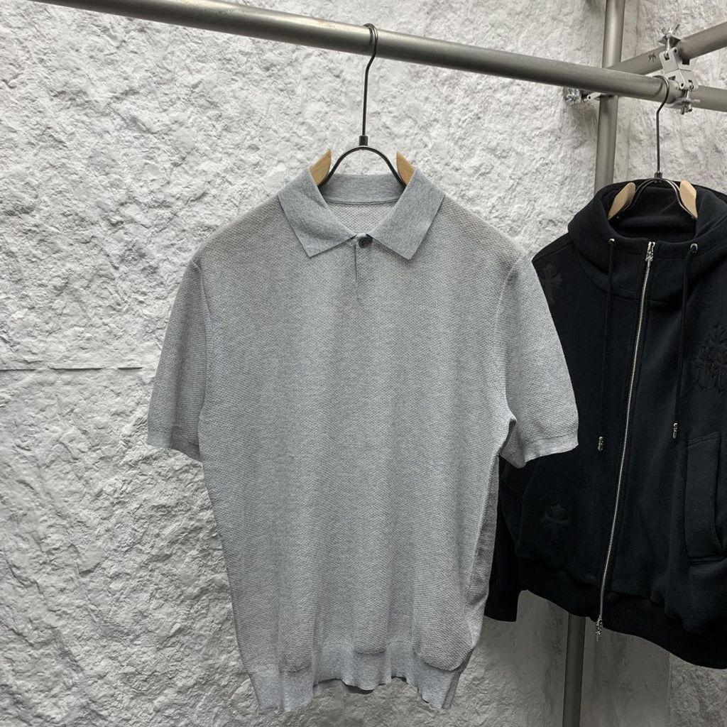 HAE8 Zegna Spring and summer short-sleeve solid color POLO Men's Knitwear polo Summer Breathable Cas