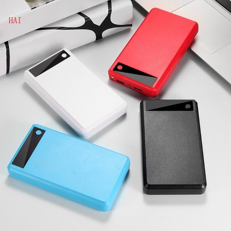 HAI ไม่จําเป็นต้องเชื่อม 18650 กล่องสําหรับ 6 ชิ้น 18650 Powerbank พร้อม 5Pin USB และอินพุต Type C ก