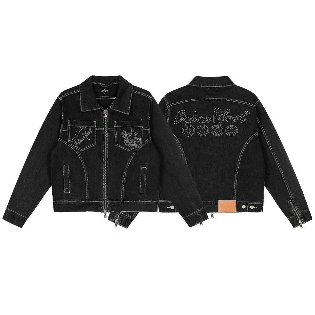 2025 【Broken Planet】 Embroidered Letter Print Zipper Sweatshirt Casual Loose Unisex