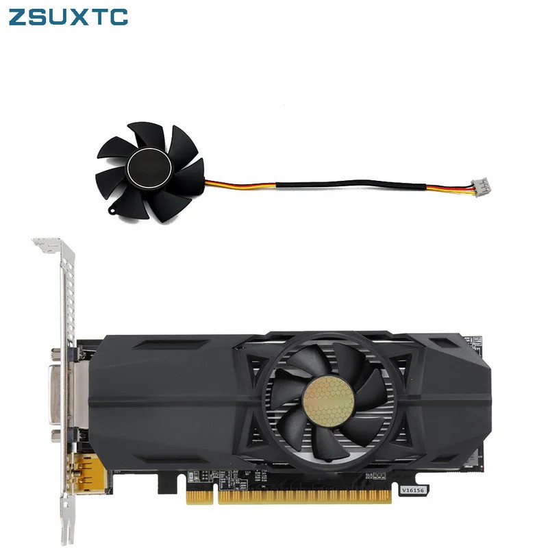 HL FS1250-S2053A 47 มม.DC12V 0.19A 3Pin GTX1050 สําหรับ GIGABYTE GTX 1030 1050 1050Ti OC Low Profile