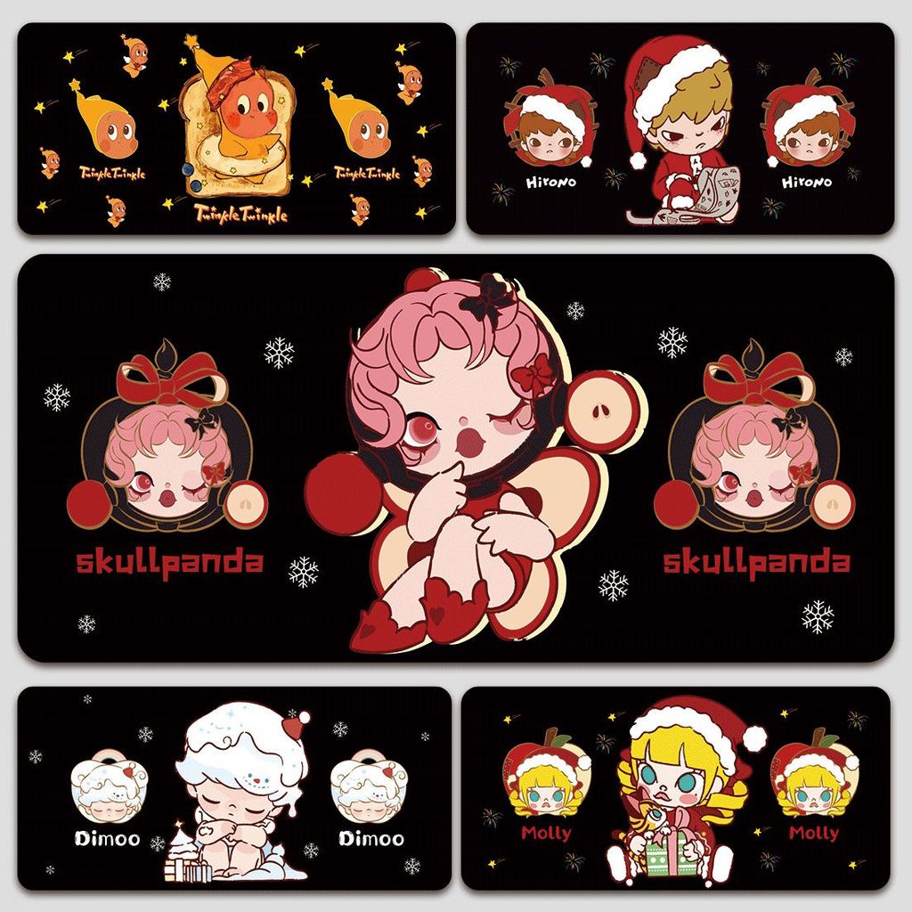 Twinkletwinkle แผ่นรองเมาส์ skullpanda HD พิมพ์ Seaming แผ่นรองเมาส์กันน้ําแผ่นรองเมาส์สําหรับเล่นเกมกันลื่น