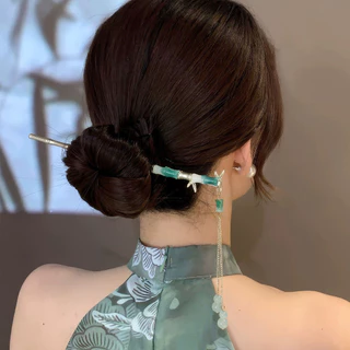 ปิ่นปักผมจีน ปิ่นดอกไม้ งานสวยคุณภาพดี สไตล์จีนโบราณ ประดับเพชร หวาน Hanfu Cheongsam Headwear มีหลายแบบให้เลือก COD