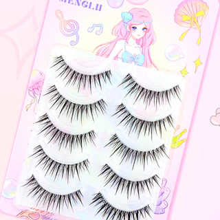 ยาว ขนตาปลอม ธรรมชาติ สไตล์มังงะ ลุคดวงตาโต Fairy Wispy Cross Curling