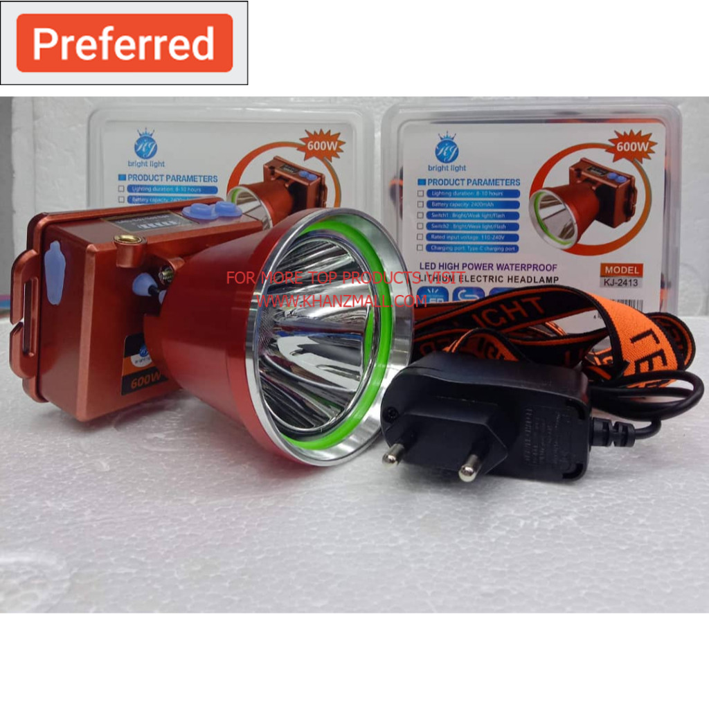 GML 600W วงกลมขนาดใหญ่ KJ-2413 ไฟหน้าแบบชาร์จไฟได้ KAPALA