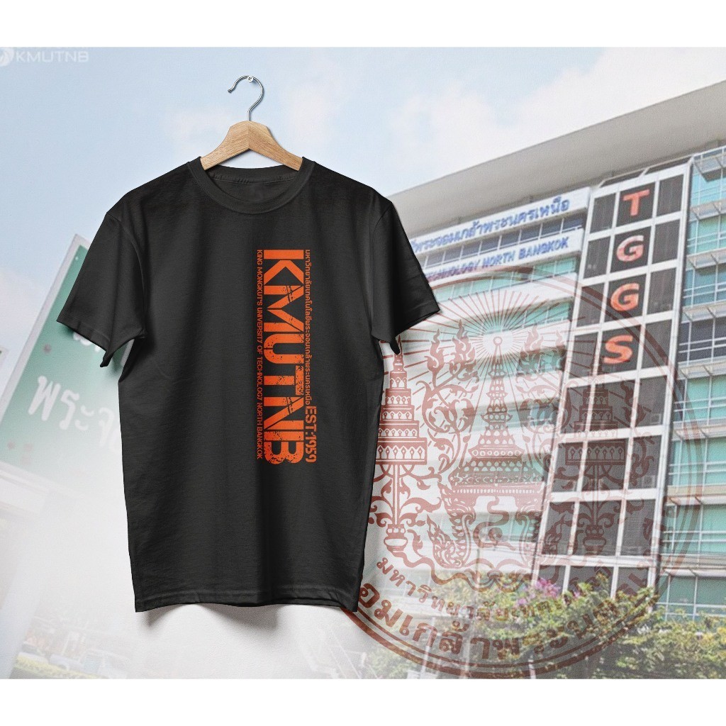 2026 เสื้อยืด KMUTNB มหาวิทยาลัยเทคโนโลยีพระจอมเกล้าพระนครเหนือ ชุด2 มี 3 สี 6 แบบ สีขาว สีดำ สีส้ม ใส่เท่ห์ๆเข้ามหาลัยไ ราคา ถูกที่สุด ดีลบีเคเค แกลเลอรีภาพที่ 3