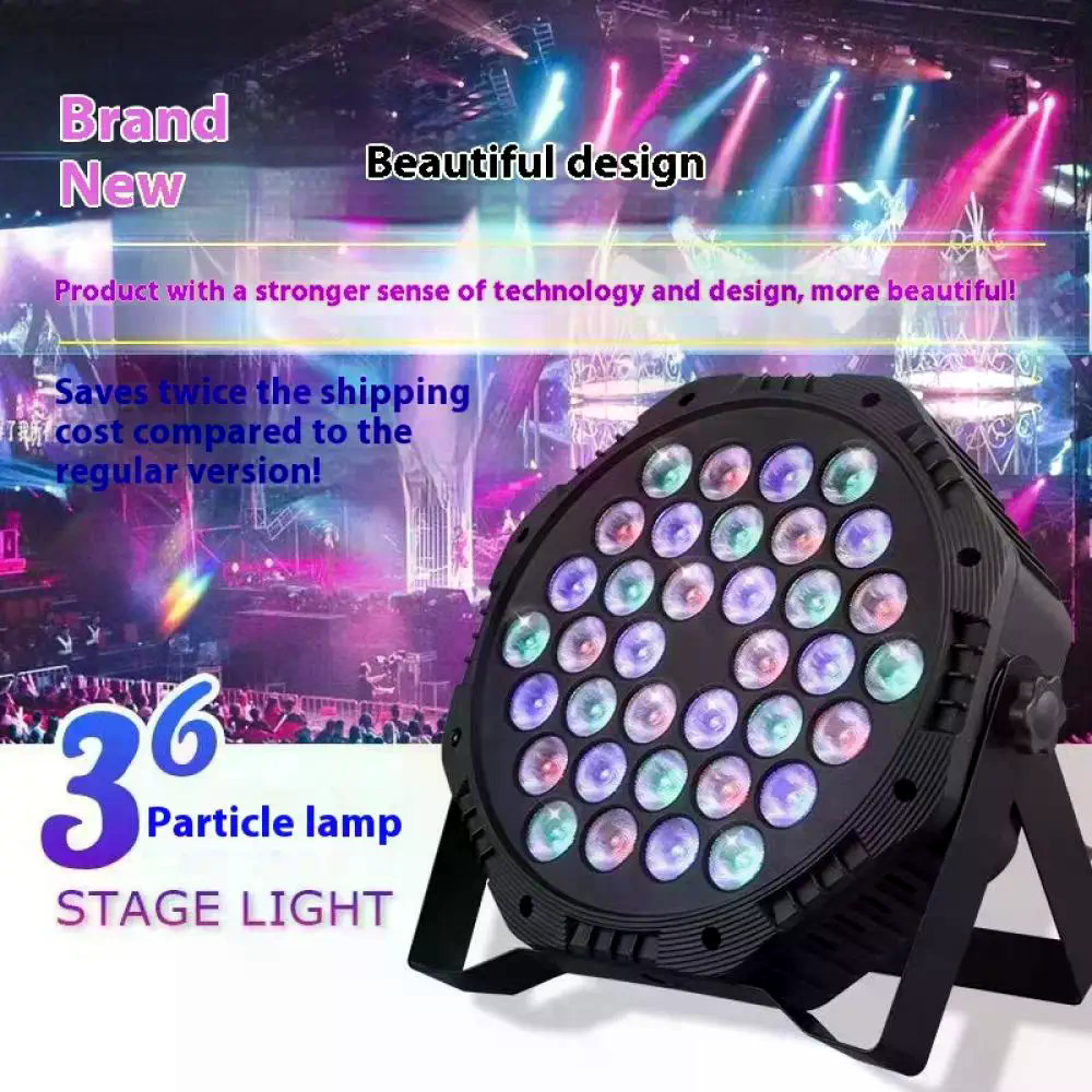 Party Light Par Light RGB DMX Stage Effect Lighting Stage Flat Par Lighting DJ ไฟดิสโก้บาร์ Wedding 