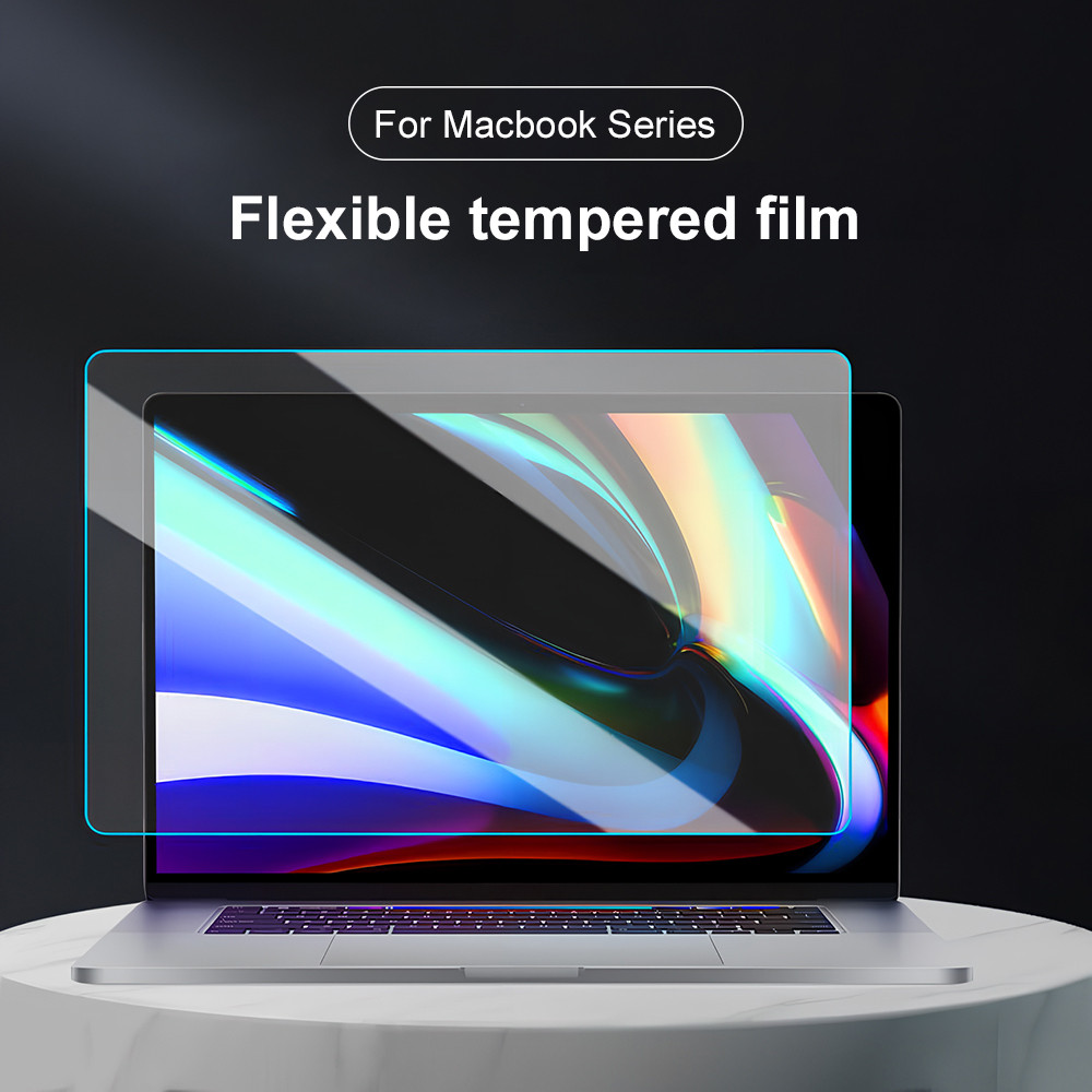 ฟิล์มกระจกนิรภัยแบบนุ่มเข้ากันได้กับ MacBook Air 13.6 นิ้ว A321 A3113 Pro 14 A3401 A2779 A2338 HD ฟิ