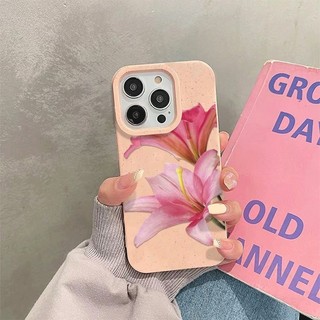 For iPhone เคสไอโฟน 11 13 14 ดอกไม้ 2 ดอก 15 X XS MAX XR 7/8P 16 15 14 Plus 12 11 PRO 12 14 13 16 Pro MAX เคสโทรศั