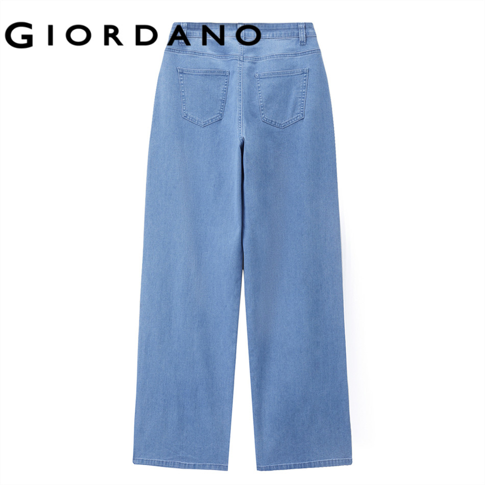 GIORDANO WOMEN Five-pocket mid rise jeans 13416336 ราคา ถูกที่สุด ดีลบีเคเค แกลเลอรีภาพที่ 3