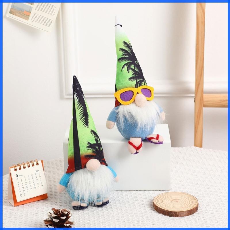 Con Beach Gnome Handmade Hawaii Gnome Doll Garden สวีเดน Gnome ตกแต่ง Nissess