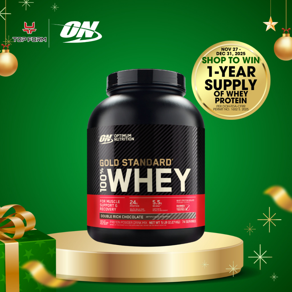Optimum Nutrition Whey Protein Powder, 5lbs, 5.5lbs, ON Standard