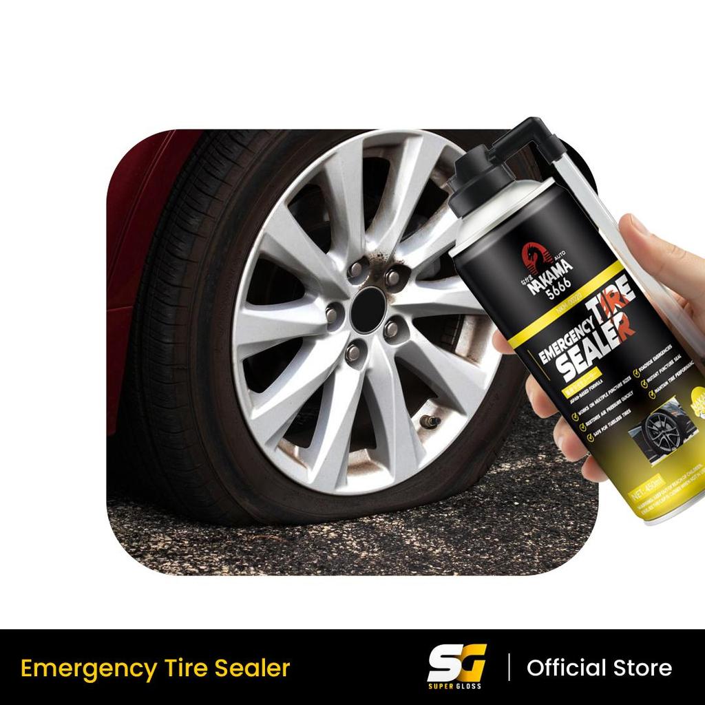 สเปรย์ Nakama Tire Sealer ปะยางฉุกเฉิน ขนาด 450ml เติมลม ยางรั่ว ยางแบน สำหรับรถยนต์ จักรยานยนต์ ไม่