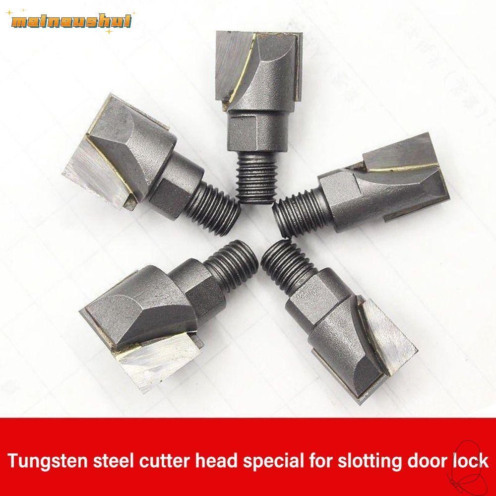 MAINAUSHUI ไม้ประตูล็อค Slotting CUTTER, สกรูเกลียว 10 มม.Shank CNC ด้านล่างทําความสะอาด Router Bit, 16-30 มม.ทังสเตนเหล็กงานไม้ Milling CUTTER เครื่องมือ
