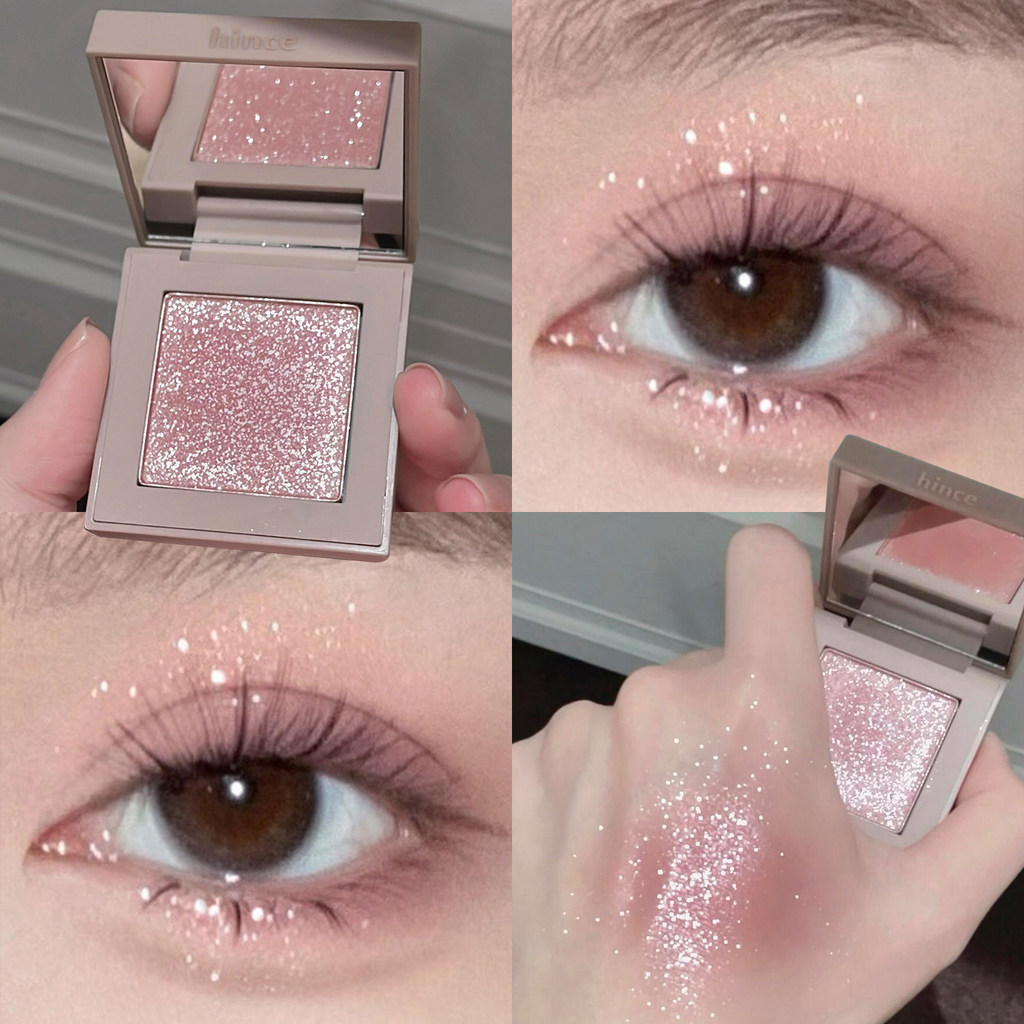 อย่างเป็นทางการ! เกาหลี Hince อายแชโดว์สีเดียว V002 - Earthy Color Metallic Pink Matte Blush และผลิต