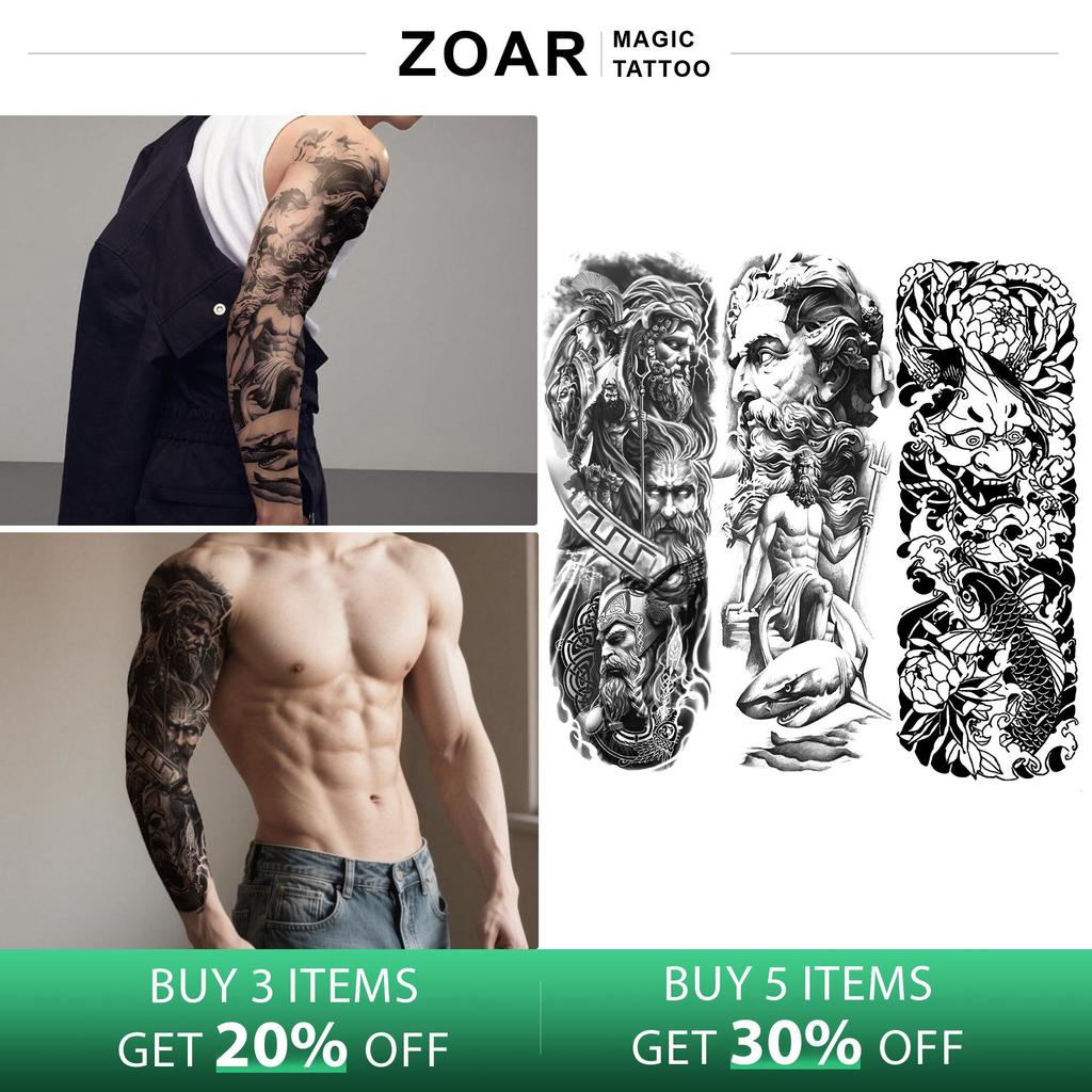 ZOAR-Y97 สติ๊กเกอร์รอยสักชั่วคราวกึ่งถาวร [BIG-armpit] ติดทนนาน Tattoo stick art ตกแต่งสําหรับผู้ชาย