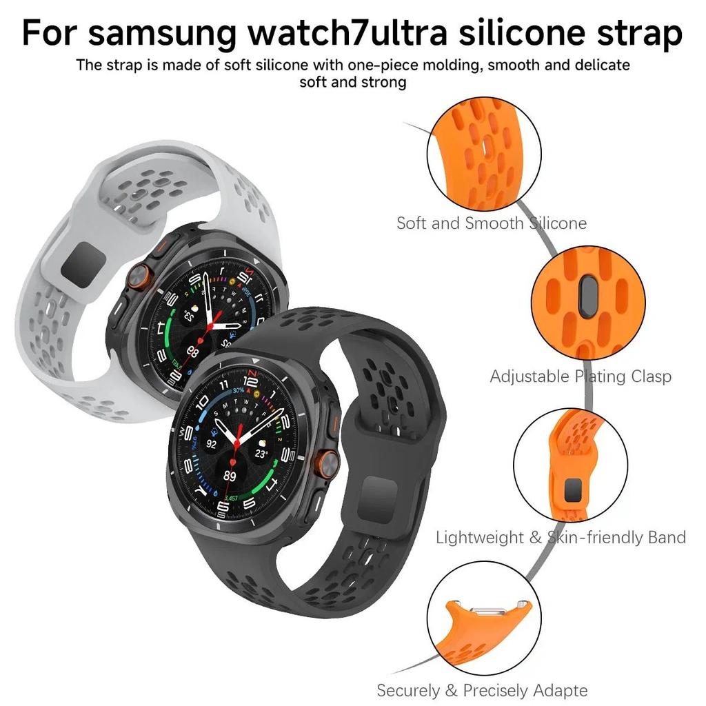 เคส + สายซิลิโคนสําหรับ Samsung Galaxy Watch Ultra 2025 47 มม.สายนาฬิกาสร้อยข้อมือฝาครอบกระจกนิรภัย Band - รูปที่ 2