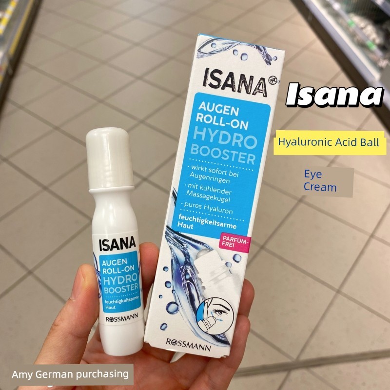 อายครีมบำรุงรอบดวงตา eye cream เยอรมัน isana Hyaluronic Acid Roll-On Eye Cream Smoothing เส้นเล็ก Fa