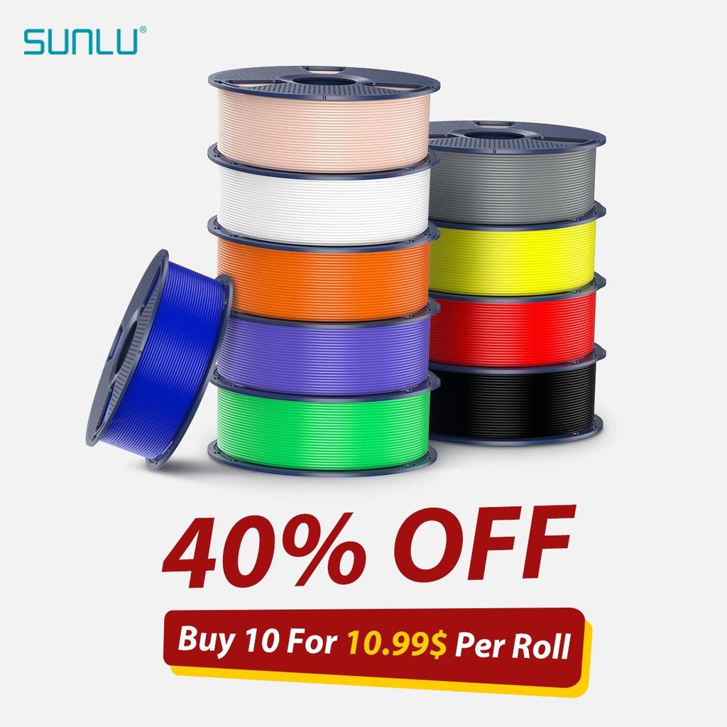 SUNLU PLA Super Vibrant สี 1 กก.1.75 มม.ความแม่นยําสูง Filament สําหรับ Smooth 3D พิมพ์ Bambulab Cre