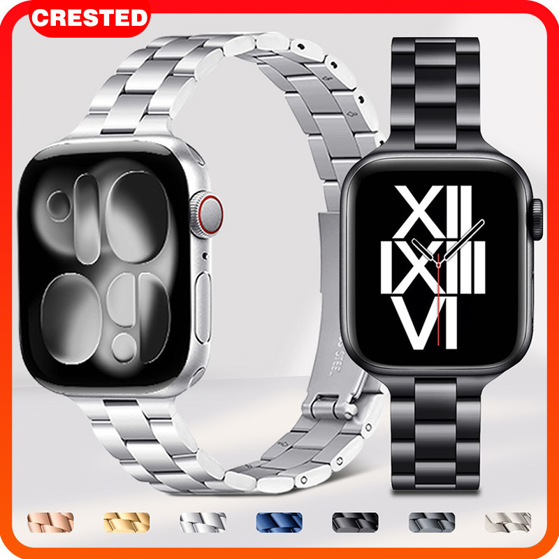 สายนาฬิกาโลหะบางสแตนเลส for Apple Watch Ultra SE Series 9 8 7 6 3 2 IWatch Smartwatch 49 46 45 44 42 40 38mm