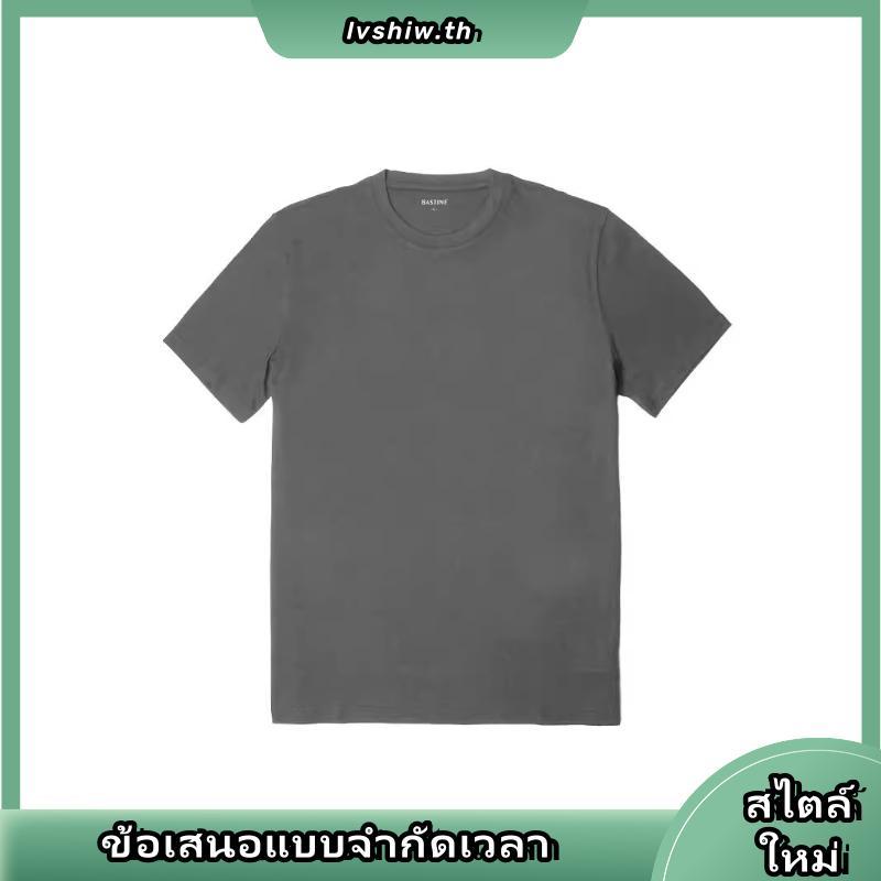 OASIS เสื้อยืดผู้ชายสีดำ เสื้อยืด คอกลม คอตตอน100% รุ่น MTC-1957R