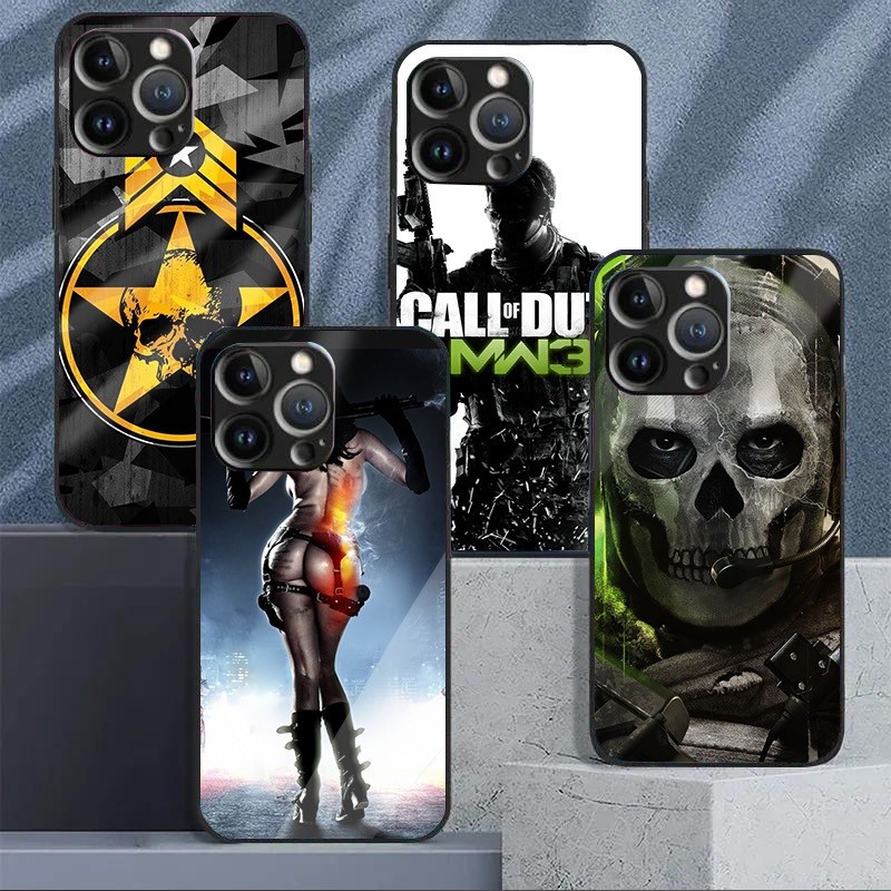 Call Of Duty 03 แก้วเคสโทรศัพท์สําหรับ IPhone 16 15 14 13 12 11 Pro XR XS Max Plus Mini X XR 8 7 6s 