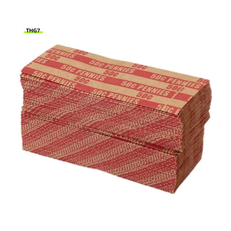 Belinda7100 ชิ้น Penny Coin Wrappers Penny Sleeves Flat Paper Penny Rolls Wrappers