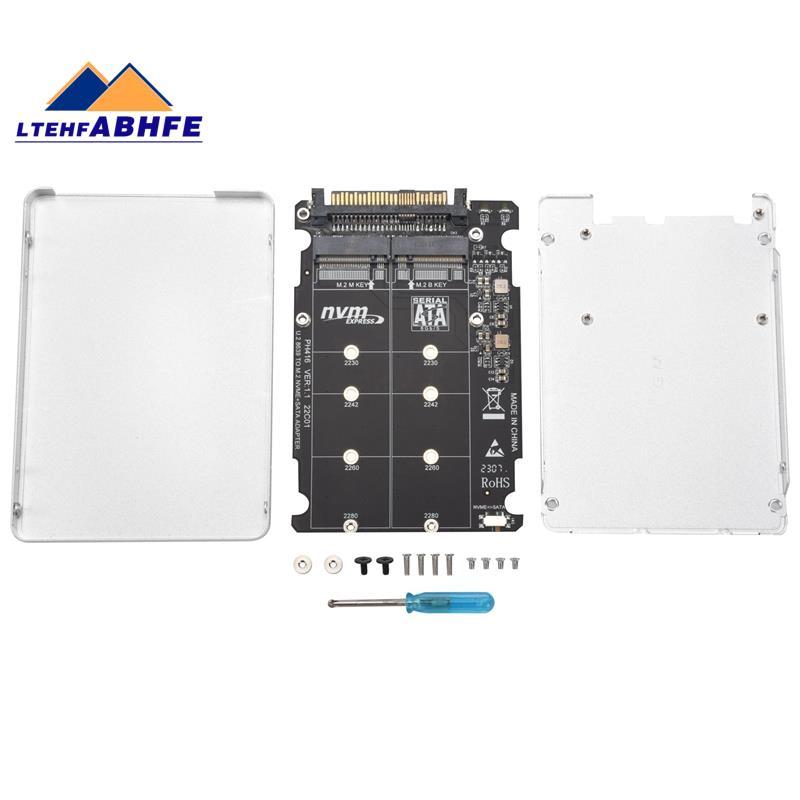 [ขายร้อน L]M.2 SSD ถึง U.2 อะแดปเตอร์ 2in1 M.2 NVMe และ -Bus NGFF SSD เป็น PCI-E U.2 SFF-8639 อะแดปเ