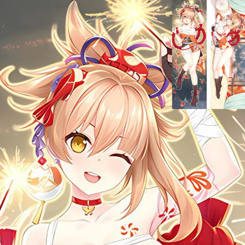 Genshin Impact Yoimiya อะนิเมะ Dakimakura หมอน 50*150 ซม