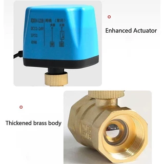 วาล์วฟ้า วาล์ว มอเตอร์วาล์ว บอลวาล์ว 2 สาย เปิดได้ไม่ต้องอาศัยแรงดันนำ้ Ball Valve ปกติปิด จ่ายไฟเปิด หยุดจ่ายไฟปิดเอง