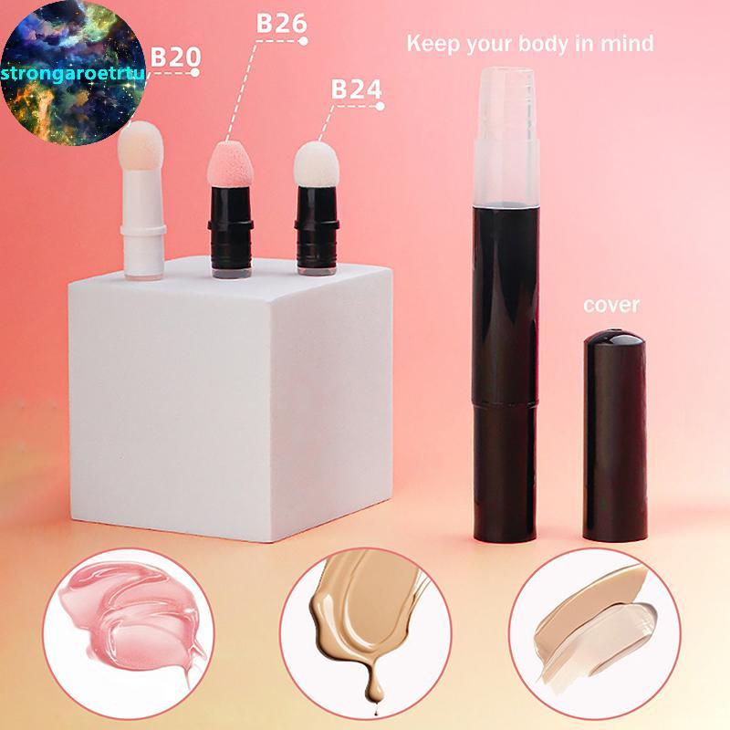 Strongaroetrtu 3ml Twist ปากกาหลอดเปล่าฟองน้ําเคล็ดลับเครื่องสําอางค์คอนเทนเนอร์ปากกา Lip Gloss Tube