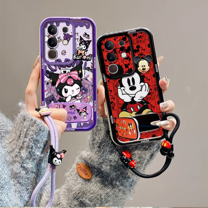 เคส For Vivo Y29 4G / T4X 5G tpu ใหม่ JMZJ สไตล์แฟชั่นแขวน string กระจกขาตั้งเคสโทรศัพท์