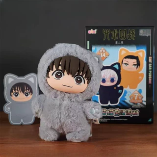 หูแมว Plushie Jujutsu Kaisen กล่องตาบอด Satoru Gojo Eto Action Figure Suguru Nanami Kento Fushiguro Toji ตุ๊กตาตุ๊กตาเคลื่อนย้ายได้รูปของเล่นสะสมของขวัญสําหรับพัดลม