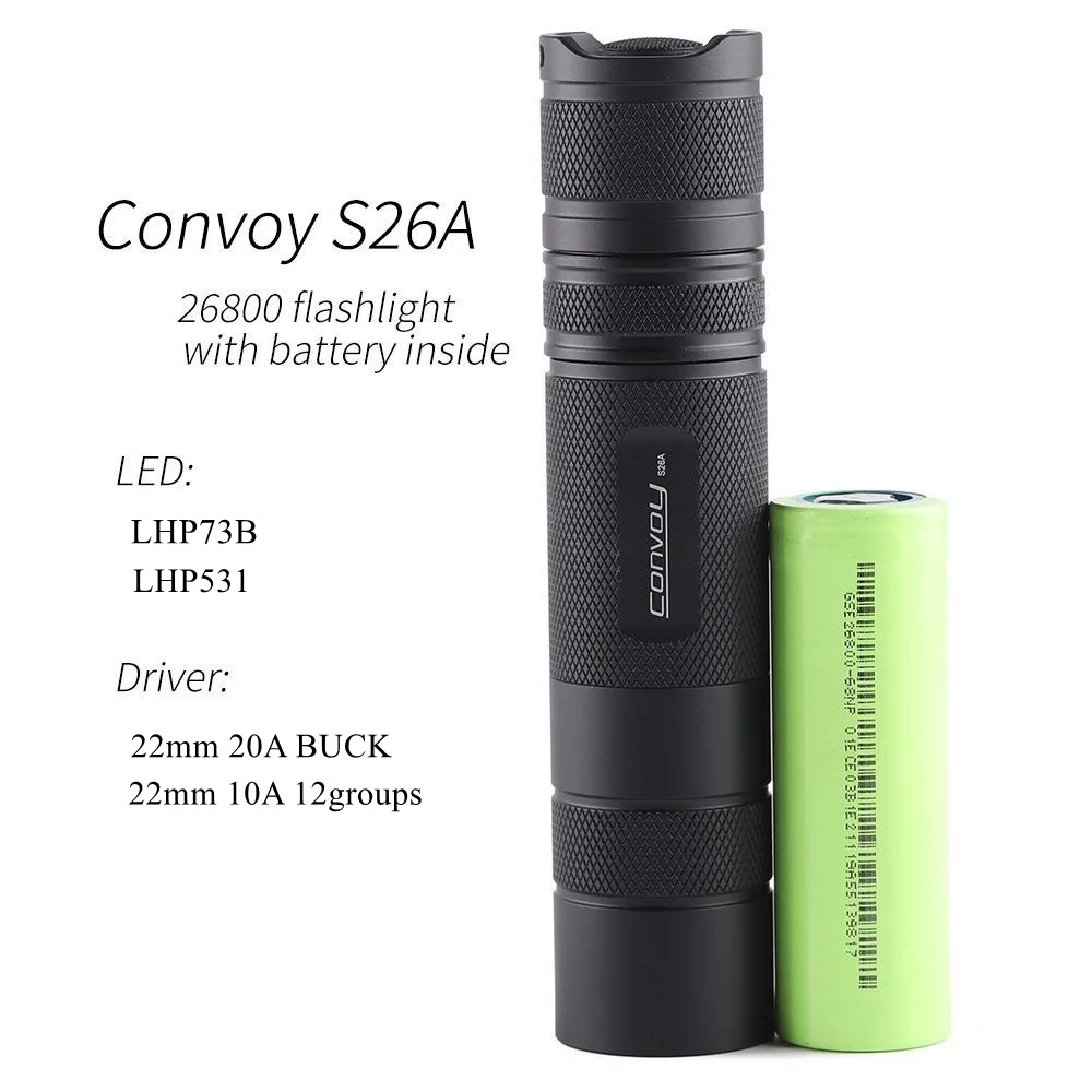 Original Convoy S26A ไฟฉาย LHP73B/LHP531 LED Floodlight 26800 ไฟฉาย Camping เดินป่าโคมไฟ