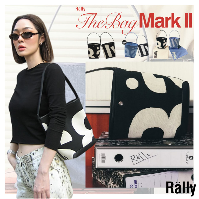 (ใช้โค้ดลดได้) พร้อมRally The Bag Mark II Bucket Bag【Black】Rally Movement กระเป๋าหนังทรง Bucket Shou