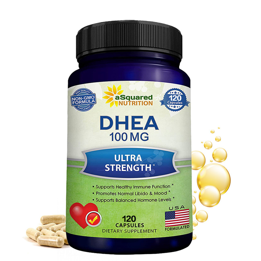 Daitea DHEA Capsules - 100 Mg Per Service - รองรับระดับพลังงาน เสริมภูมิคุ้มกัน รองรับการทํางานของสมองและสุขภาพภูมิคุ้มกัน