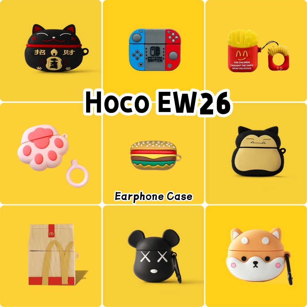 READY STOCK!นําไปใช้กับ Hoco EW26 เคส Case เคสหูฟัง Chống rơi phim hoạt hình  ซิลิโคนนุ่ม เคส เคสหูฟ