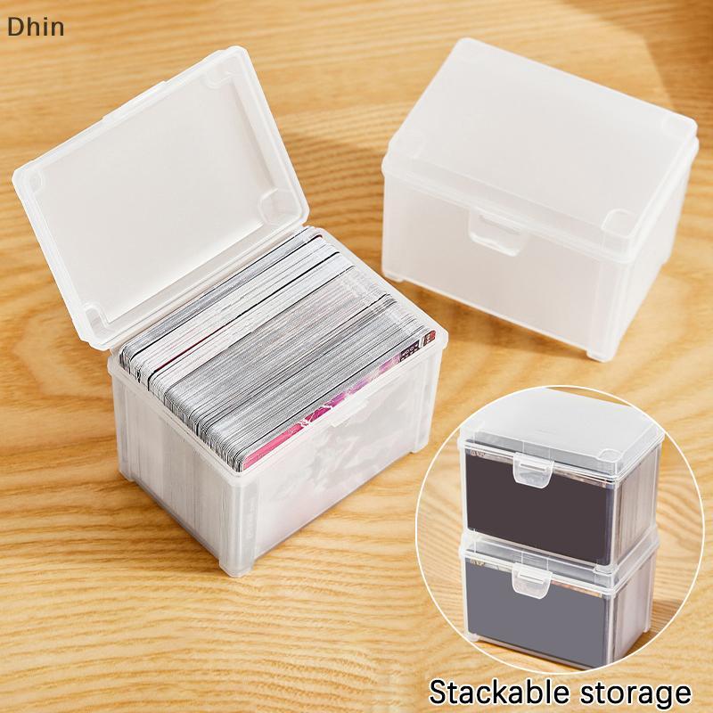 [Dhin] 1/2 ชิ้นกล่องเก็บการ์ดสําหรับการ์ดเกมการ์ดสะสมการ์ดกีฬากรณี Clear Staable Card Storage Box CO