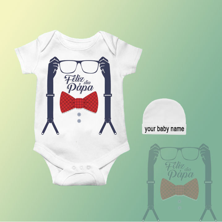 Snuggle Up Onesie สำหรับทารกแรกเกิด แขนสั้น ดีไซน์พิเศษمناسبةวันพ่อ