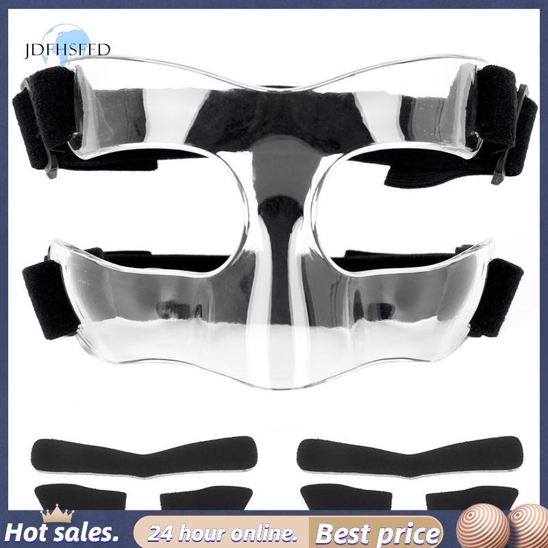 jdfhsffdSports Training Face Mask with Nose Guard, Padding ปรับได้สําหรับการป้องกันจมูกแตก