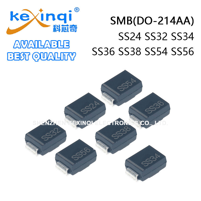 (5-20 ชิ้น) SS24 SS32 SS34 SS36 SS38 SS54 SS56 SMB Fast Rectifier SMD Schottky Diode