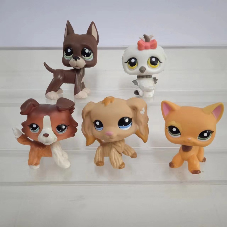 5 ชิ้น/ล็อต LPS รูปแมวสุนัข #1716#1542#1623 Littlest Pet Shop ของเล่น