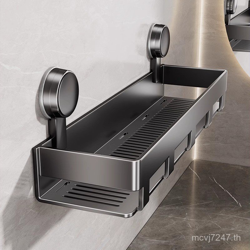 การเจาะ-ฟรีห้องน้ําแขวนชั้นวางจัดเก็บชั้นวางความสูงถ้วยดูดห้องน้ําห้องน้ําแร็คติดผนังห้องน้ํา Rh9ก