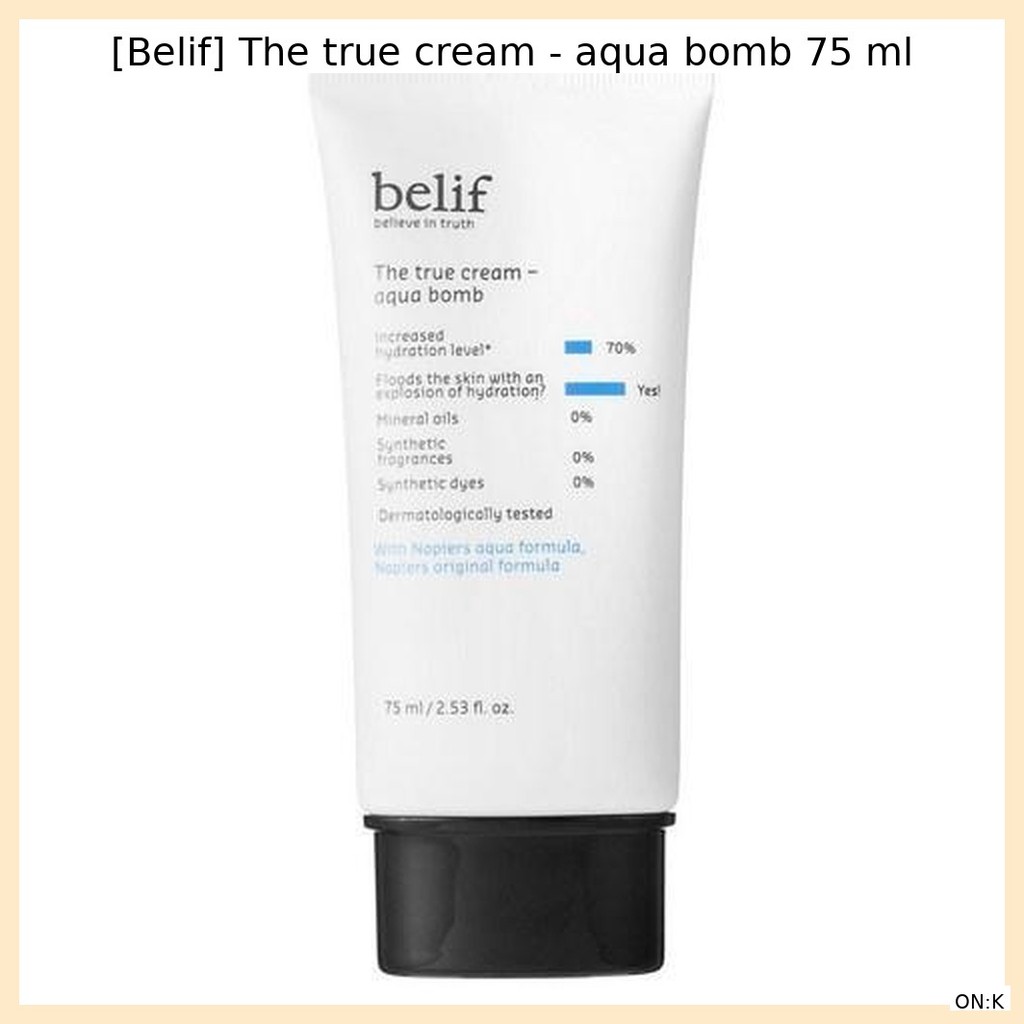 [Belif] The true cream - aqua bomb 75 ml / Korean Gel-Cream / Intense Moisture / ของแท้ 100%