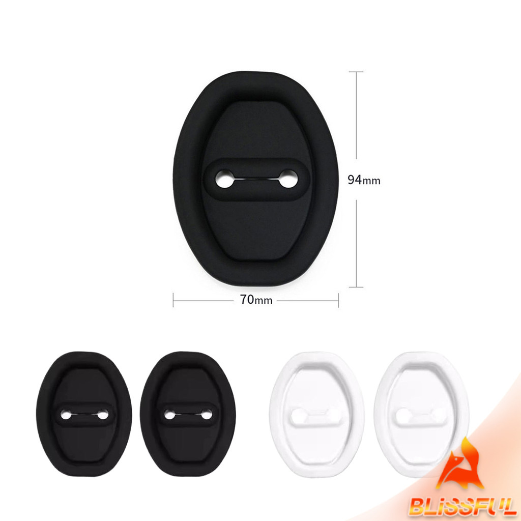 B.F แผ่นดูดซับแรงกระแทกประตูรถยนต์ 4 ชิ้น / แพ็ค  ฝาครอบซิลิโคนป้องกัน กันน้ํา กันสนิม Lock cover - รูปที่ 6