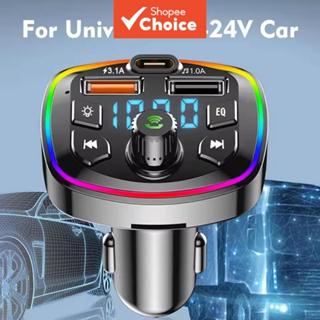 เครื่องส่ง FM บลูทูธ 5.0 ในรถยนต์ PD 18W Type-C USB คู่ 4.2A…