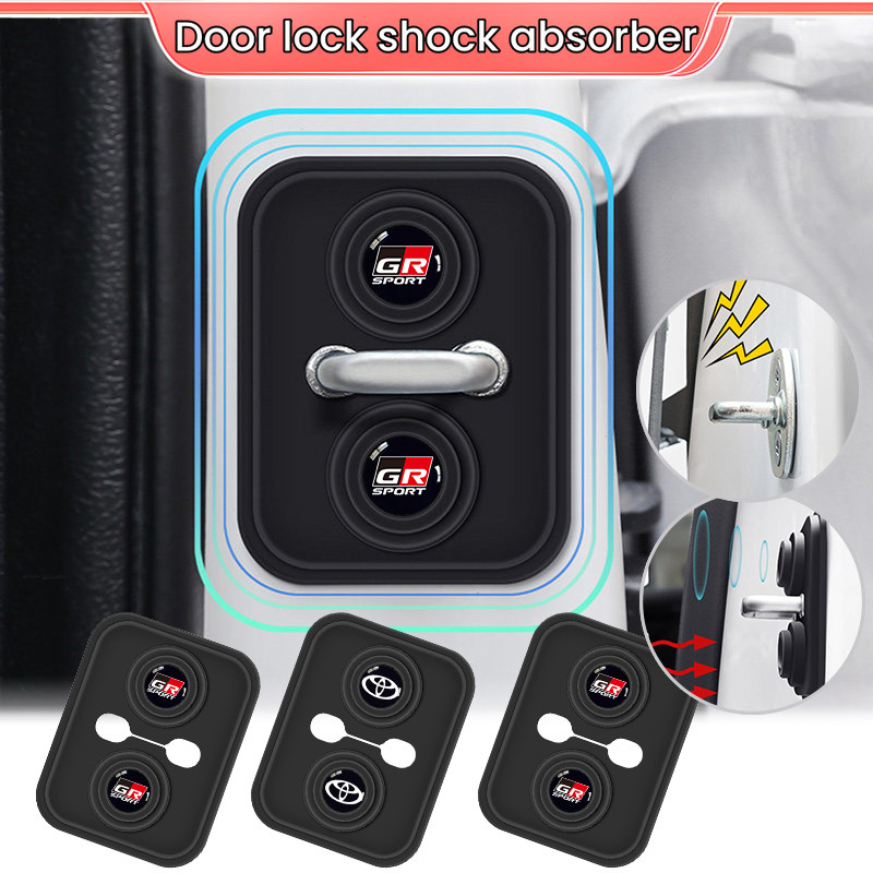 Toyota GR รถประตูล็อคฝาครอบ Protector ซิลิโคน Anti-Collision เงียบ Shock Pads อุปกรณ์เสริมสําหรับ To