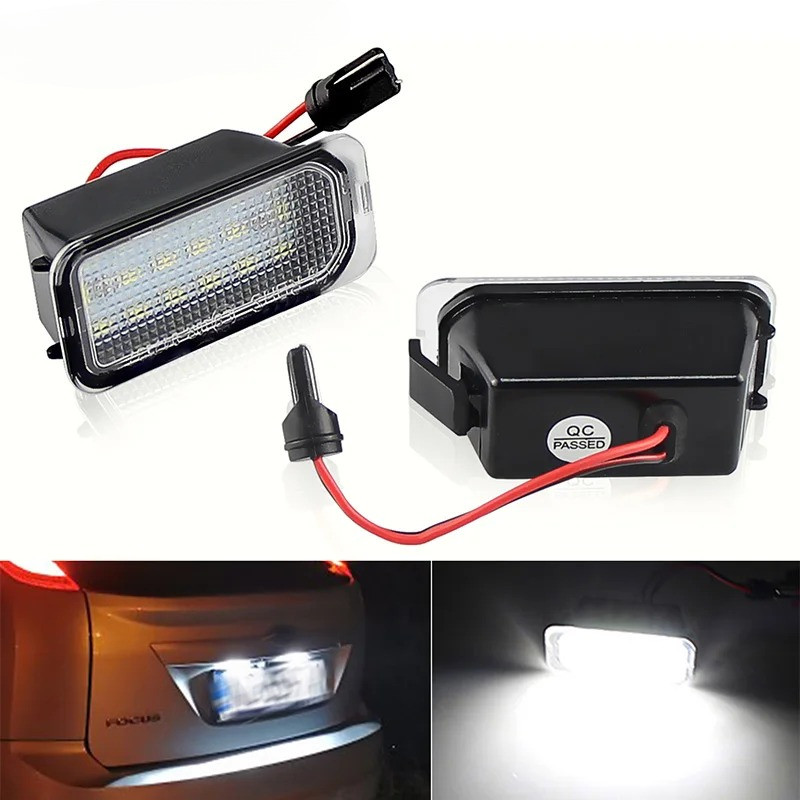 2 ชิ้น LED ป้ายทะเบียนโคมไฟสําหรับ Ford Mondeo Kuga Fiesta Focus DA3 5D DYB Grand C-Max S-Max Focus 
