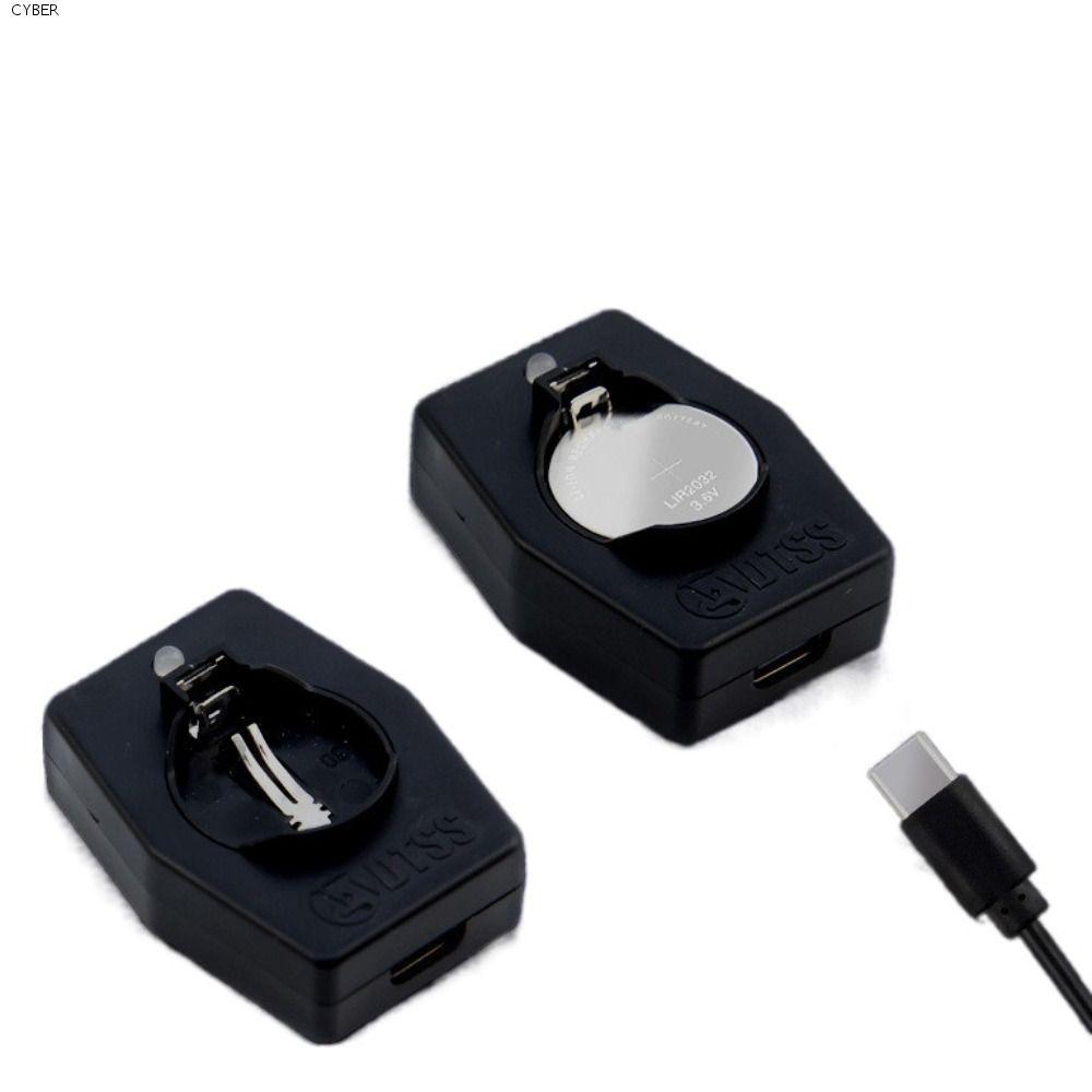 CYBER Button Battery Charger, Type-C Port with Light Lithium Coin Charger, น้ําหนักเบาอัจฉริยะชาร์จ 