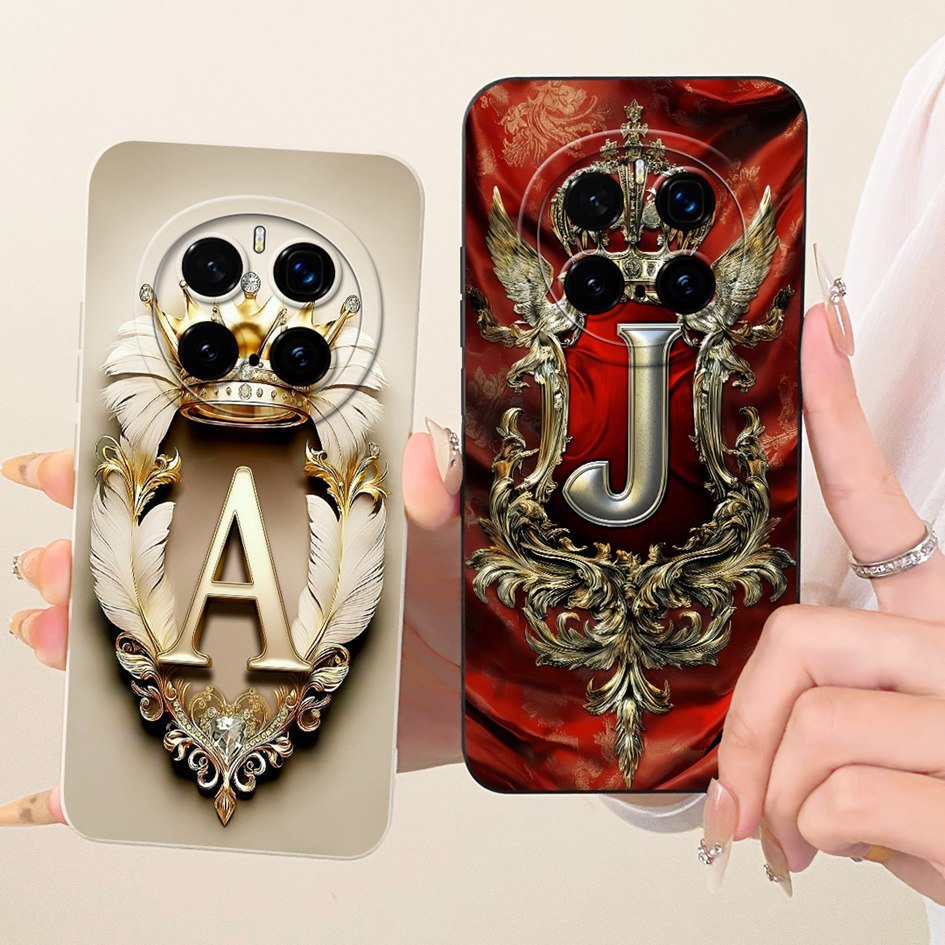 สําหรับ Honor Magic7 Pro ปลอก PTP-N49 PTP-AN10 แฟชั่นตัวอักษรเริ่มต้น Crown ซิลิโคนนุ่มสําหรับ Honor