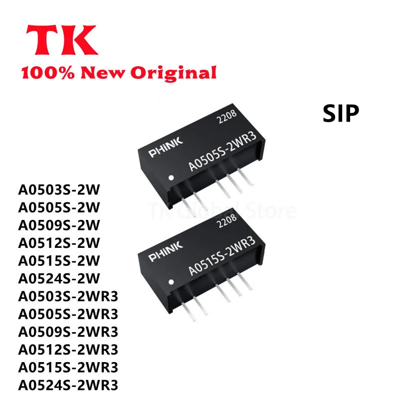 5 ชิ้น A0503S-2W A0505S-2W A0509S-2W A0512S-2W A0515S-2W A0524S-2W A0503S-2WR3 A0505S-2WR3 ชิปDIP ic
